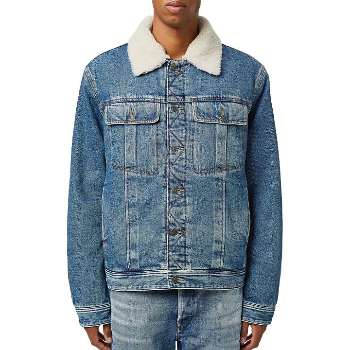 楽天市場】□DIESEL ディーゼル メンズ□羊毛ボア襟 コットン デニム  