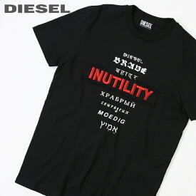 ■DIESEL ディーゼル メンズ■刺繍ロゴ ラウンドネック 半袖Tシャツ カットソー【T-DIEGOS-B6】【サイズXS・S】【ブラック】die-m-t-e8-552 《メーカー希望小売価格13,200円》