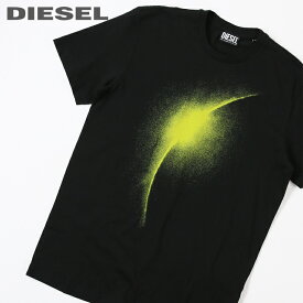 ■DIESEL ディーゼル メンズ■スプレープリント バックロゴ コットン 半袖Tシャツ カットソー【T-DIEGOS-B21】【サイズXS・S】【ブラック】die-m-t-e8-693 《メーカー希望小売価格8,800円》