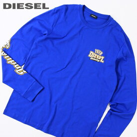 ■DIESEL ディーゼル メンズ■ロゴプリント コットン ロンT 長袖Tシャツ カットソー【T-DIEGOS-LS-K27】【サイズXS〜XL】【ブルー】die-m-t-e8-672 《メーカー希望小売価格11,000円》【u8v9rf】
