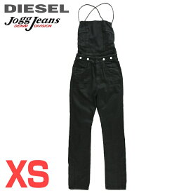 ★DIESEL ディーゼル レディース★コーティング加工 美ストレッチ スウェットデニム ジョグジーンズ 2way サロペットパンツ【D-SLING-SP-NE】【サイズXS】【ブラック】die-l-t-e8-d05 《メーカー希望小売価格74,800円》