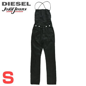 ★DIESEL ディーゼル レディース★コーティング加工 美ストレッチ スウェットデニム ジョグジーンズ 2way サロペットパンツ【D-SLING-SP-NE】【サイズS】【ブラック】die-l-t-e8-d06 《メーカー希望小売価格74,800円》