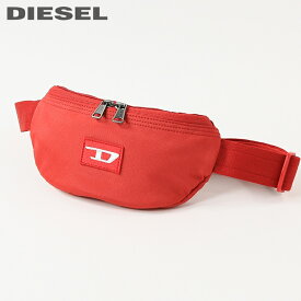 ■DIESEL ディーゼル メンズ■Dロゴワッペン リサイクルナイロン Dロゴワッペン ショルダー バムバッグ ボディバッグ 鞄【CAROT】【サイズUNI】【レッド】die-m-a-f0-812 《_メーカー希望小売価格13,200円》