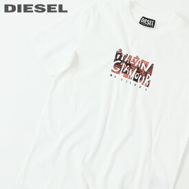 【売り尽くし】★DIESEL ディーゼル レディース★プリント クルーネック コットン 半袖Tシャツ カットソー【T-REG-D1】【サイズS】【ホワイト】die-l-t-f1-307 《メーカー希望小売価格15,400円》