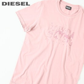 【売り尽くし】■DIESEL ディーゼル メンズ■カットオフ 切りっぱなし加工 プリント コットン 半袖Tシャツ カットソー【T-DIEGOR-D3】【サイズS～XL】【ピンク】die-m-t-f1-238 《メーカー希望小売価格19,800円》