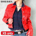 ★DIESEL ディーゼル レディース★光沢コーティング ボイルドウールブレンド ブルゾンジャケット【G-MAGNOLIA】【サイズXS】【レッド】die-l-o-f4-600 die-l-o-f4-601《メーカー希望小売価格52,800円》【2n0s6o】
