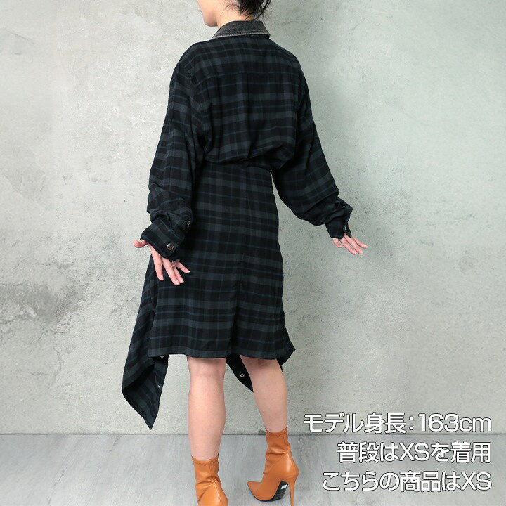 楽天市場】☆DIESEL ディーゼル レディース☆チェック柄 襟デニム切替  