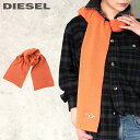 ■DIESEL ディーゼル メンズ レディース 男女兼用■オーバルD ロゴ刺繍 ウール混 ニットマフラー【K-CODER】【サイズU…