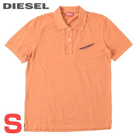 ■DIESEL ディーゼル メンズ■ロゴプリント 鹿の子 半袖ポロシャツ【T-SMITH-IND】【サイズS】【メローオレンジ】die-m-t-f4-297 《メーカー希望小売価格19,800円》