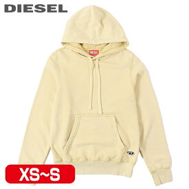 ■DIESEL ディーゼル メンズ レディース 男女兼用■オーバルDロゴ刺繍パッチ 長袖 プルオーバー スウェットパーカー【S-GINN-HOOD-DOV-PE】【サイズXS・S】【1サイズ大きめ】【ライトベージュ】die-m-t-f4-3na die-m-t-f4-3nd《メーカー希望小売価格35,200円》【o7l8ga】