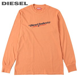 ■DIESEL ディーゼル メンズ■ロゴプリント ロンT 長袖Tシャツ カットソー【T-JUST-LS-IND】【サイズXS〜XXL】【1サイズ程大きめのサイズ感】【オレンジ】die-m-t-f4-420 《メーカー希望小売価格19,800円》【u8v9rf】