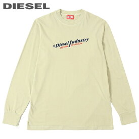 ■DIESEL ディーゼル メンズ■ロゴプリント ロンT 長袖Tシャツ カットソー【T-JUST-LS-IND】【サイズXS〜3XL】【1サイズ程大きめのサイズ感】【サンドベージュ】die-m-t-f4-426 《メーカー希望小売価格19,800円》【u8v9rf】