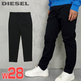 ■DIESEL ディーゼル メンズ■ワンポイントロゴ刺繍 薄手 チノパンツ【P-JER】【W28】【ブラック】die-m-p-f4-146 《メーカー希望小売価格30,800円》