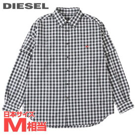 ■DIESEL ディーゼル メンズ■チェック柄 ダブルスリーブ オーバーサイズ 長袖コットンシャツ【S-DOUBLER】【サイズXS】【2サイズ程大きめのサイズ感】【ブラック】die-m-t-f4-34d 《メーカー希望小売価格30,800円》【srt35kr】【u8v9rf】