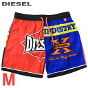 ■DIESEL ディーゼル メンズ■プリント切替 メンズ水着 男性水着 ショートトランクス サーフパンツ 海パン ビーチウェア スイムウェア【BMBX-WAVE-B】【サイズM】【レッド×ブルー】die-m-c-f4-c31 《_メーカー希望小売価格17,600円》