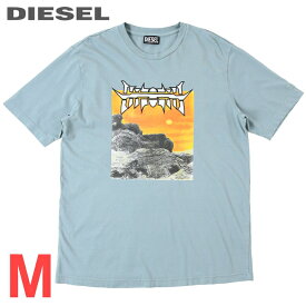 ■DIESEL ディーゼル メンズ■クラック加工プリント ウォッシュ加工 半袖Tシャツ カットソー【T-JUST-C18】【サイズM】【グレー系】die-m-t-f4-4p6 《メーカー希望小売価格13,200円》