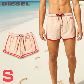 ■DIESEL ディーゼル メンズ■ワンポイントロゴパッチ メンズ水着 ショートトランクス サーフパンツ 海パン ビーチウェア スイムウェア【BMBX-REEF-30】【サイズS】【ピンクベージュ】die-m-c-f4-c64 《_メーカー希望小売価格17,380円》