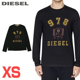 ■DIESEL ディーゼル メンズ■クラックプリント スリムフィット ロンT 長袖Tシャツ カットソー【T-DIEGOR-LS-E1】【サイズXS】【ブラック】die-m-t-f8-26h 《メーカー希望小売価格15,400円》