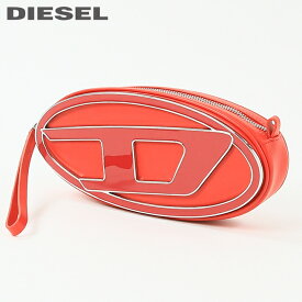 ★DIESEL ディーゼル レディース★オーバルDロゴ 牛革 本革 2way 斜めがけ ショルダーバッグ ポーチ 鞄【1DR-POUCH】【サイズUNI】【レッド】die-l-a-f8-b36 《メーカー希望小売価格51,700円》
