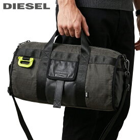 メーカー価格39,600円■DIESEL ディーゼル メンズ レディース 男女兼用■羊革切替 モノグラム ミニドラムバッグ ダッフルバッグ 鞄【UTLT-SMALL-DUFFLE-X】【サイズUNI】【チャコール】X09384P5187..a