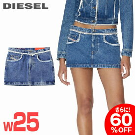 メーカー価格31,900円★DIESEL ディーゼル レディース★カットオフ加工 ダメージ加工 デニムミニスカート【DE-RON-SP2】【W25】【インディゴブルー】A06529007F3..o