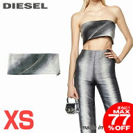 メーカー価格46,200円★DIESEL ディーゼル レディース★ラインストーン装飾 ジャカード織 チューブトップ…