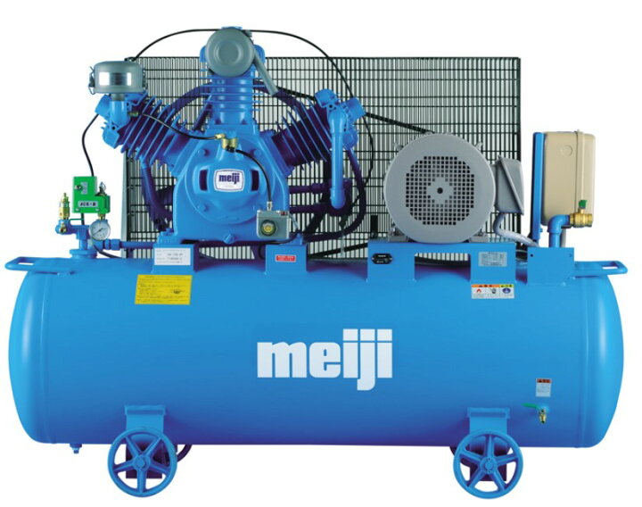 楽天市場】エアーコンプレッサー 10馬力 明治機械 GK-75D レシプロ式 