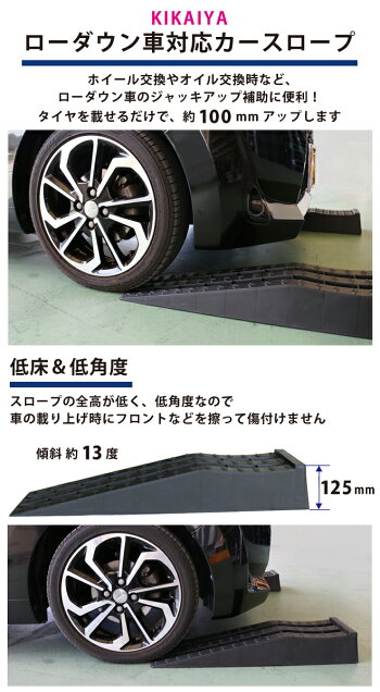 楽天市場 カースロープ ローダウン車対応 2個セット プラスチックラダーレール 軽量 コンパクト 整備用スロープ カーランプ ジャッキサポート Kikaiya ツールショップキカイヤ