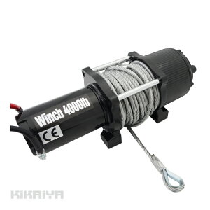 電動ウインチ12V 最大牽引能力1800kg 電動ホイスト ウィンチ 無線 有線リモコン SET-DC12V-2 KIKAIYA