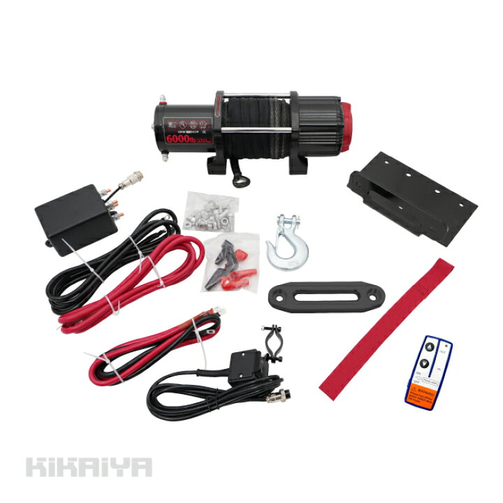 楽天市場】電動ウインチ 12V 最大牽引能力6000lbs 2721kg 