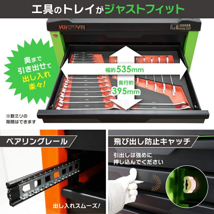 楽天市場】【セットでおトク】ツールキャビネット ツールワゴン 6段 
