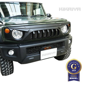 ジムニー フロントグリル ブラック AngryFace JB64 JB74 外装パーツ 未塗装 カーアクセサリー ABS樹脂 JMY-FG-FN KIKAIYA