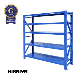 �X�`�[�����b�N �{���g���X ���ʃ��b�N ���C�h�� 5�i 250kg/�i ��200×���s60×����200cm �u���[ ���ʒI ���^�����b�N ���[���b�N ���[�I �Ɩ��p SET-TR-5BL KIKAIYA