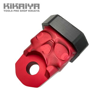 ウインチシャックル スカル型 マウント ウインチケーブルシャックルマウント カーアクセサリー ウィンチ 6061アルミニウム アルマイト 艶消し レッド WIS-1 KIKAIYA