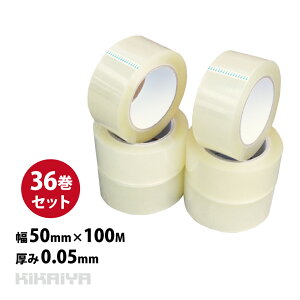 OPP�e�[�v 50mm×100M 36���Z�b�g �����e�[�v ����e�[�v ��50mm×����100m×����0.05mm KIKAIYA