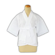 ■きもの日和オリジナル商品■【定番】＜業務用＞日本製クレープ半襦袢バチ衿≪絽≫半衿付き、綿100%紐付…
