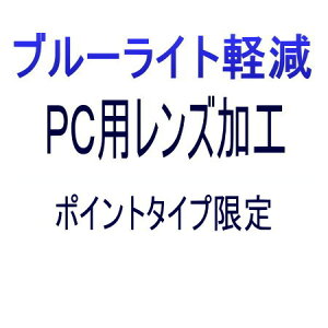 【オプション ブルーライト軽減 パソコン用 度無しレンズ加工】 ポイントタイプ限定