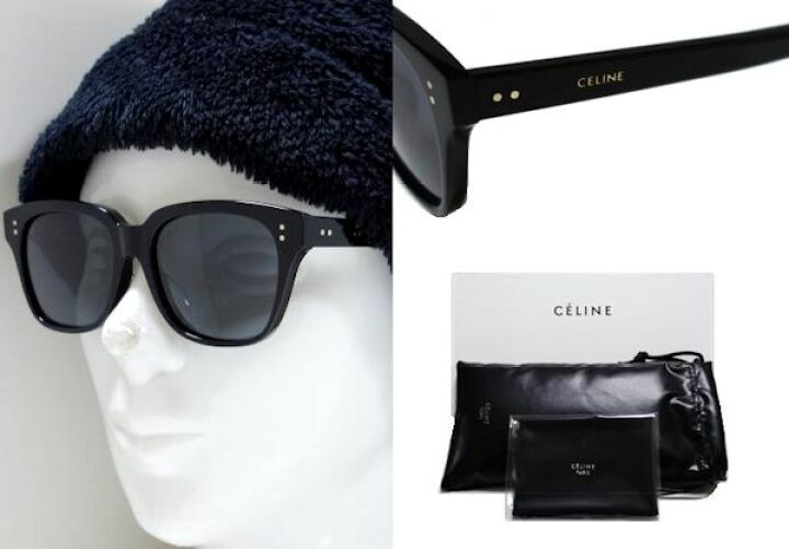 楽天市場】【CELINE】 セリーヌ サングラス CL40061F 01D ブラック 