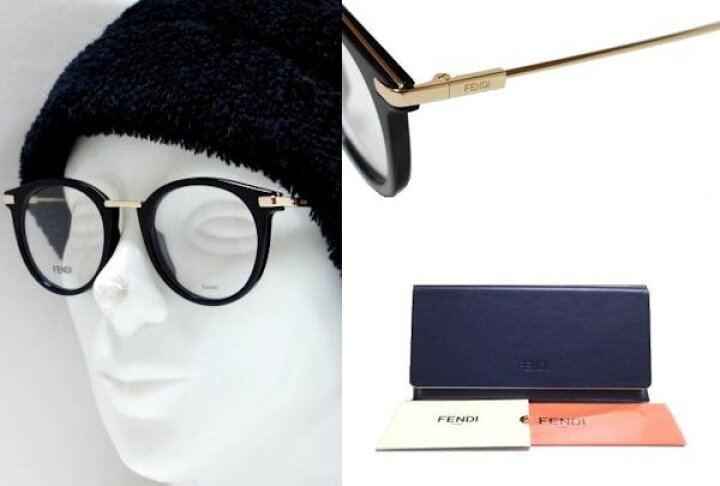 楽天市場】【FENDI】 フェンディ メガネフレーム FF0227 807 ブラック 