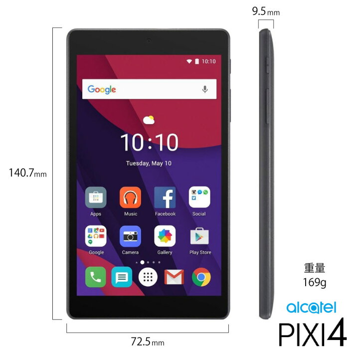 楽天市場】中古 未使用品 Sランク alcatel PIXI4 SIMフリー シムフリー 