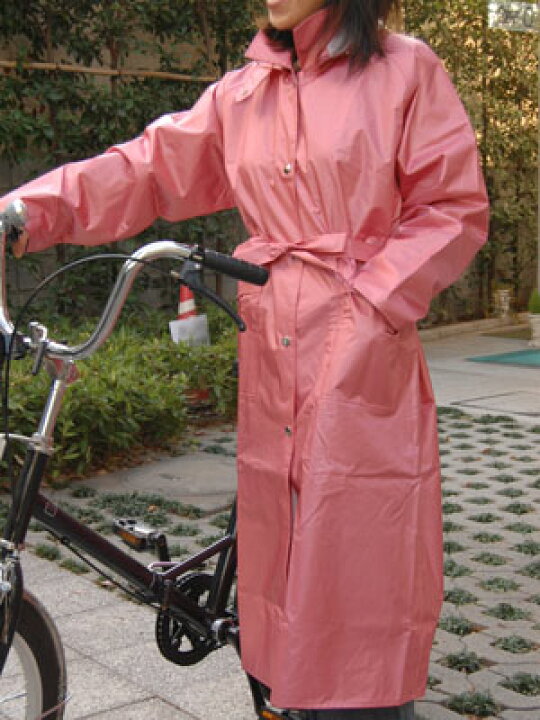楽天市場 レインコート レディース 自転車向き 軽量 国産 無地 しなやか素材 自転車通勤 自転車通学 二重袖 三角マチ付き レインウェア 雨合羽 カッパ 雨がっぱ おしゃれ 透明ひさし フード取り外し可 収納袋付 送料無料 キンカメレビータ レインコート 全12色