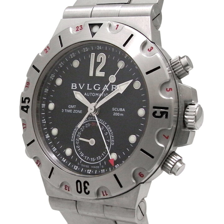 楽天市場】《メンズ》【中古】ブルガリ ディアゴノ スクーバ GMT  