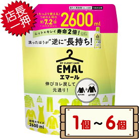 数量限定セール コストコ 花王 エマール リフレッシュグリーン おしゃれ着用 洗濯洗剤 2600ml 【costco EMAL Refresh Green Delicate Fabric Detergent 液体 詰め替え つめかえ 1個 2個 3個 4個 6個】【送料無料エリアあり 配送不可：北海道】