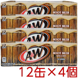 コストコ A&W ルートビア 355ml×12缶 4個 D120 【costco A&W root beer】【送料無料エリアあり】