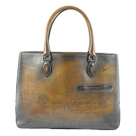 ベルルッティ 美品 良き時代のトゥジュール スクリット カリグラフィ パティーヌ メンズ トートバッグ BERLUTI TOUJOURS【中古】【RCP】