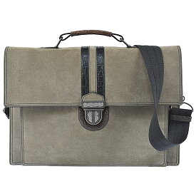 ボッテガヴェネタ 希少 スエード×クロコダイル 2way メンズ ブリーフケース ビジネスバッグ 書類鞄 BOTTEGA VENETA【中古】【RCP】