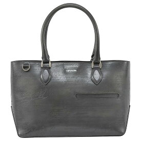 ベルルッティ 美品 超希少 日本20周年限定モデル スクリット カリグラフィ トゥジュール ミニ レザートートバッグ 赤革内装 BERLUTI TOUJOURS【中古】【RCP】