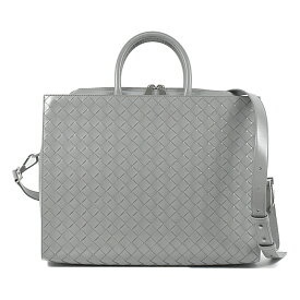 ボッテガヴェネタ 超美品 マキシ イントレチャート 2way メンズ ブリーフケース ビジネスバッグ グレー 書類鞄 BOTTEGA VENETA【中古】【RCP】
