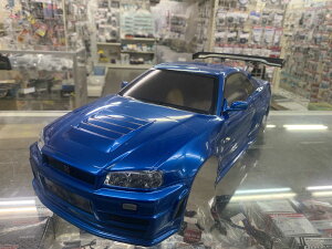 �^�~�� 1/10 �E�C���O�t NISMO R34 GT-R Z-tune �h���ς݃{�f�B