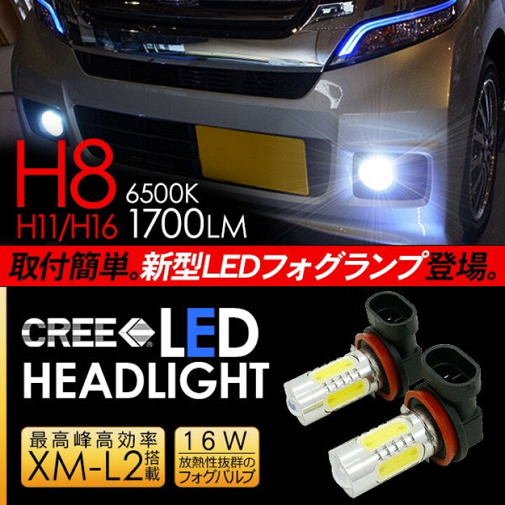 楽天市場】【6ヶ月保証】 N-BOX NBOX カスタム LED フォグランプ H8  
